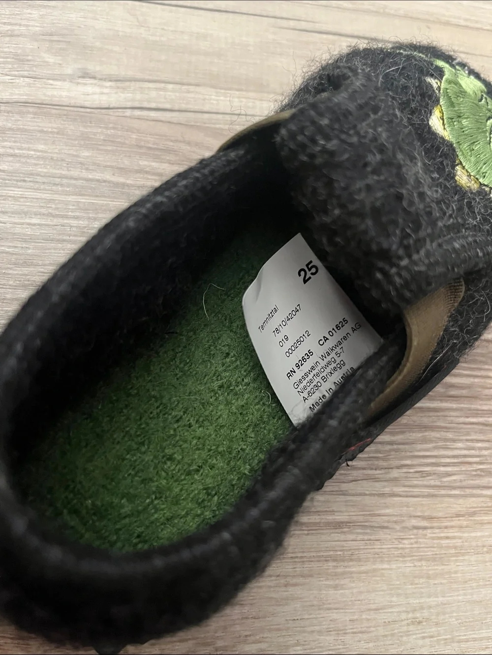 Giesswein toddler slipper virgin wool slipper with non-slip rubber sol